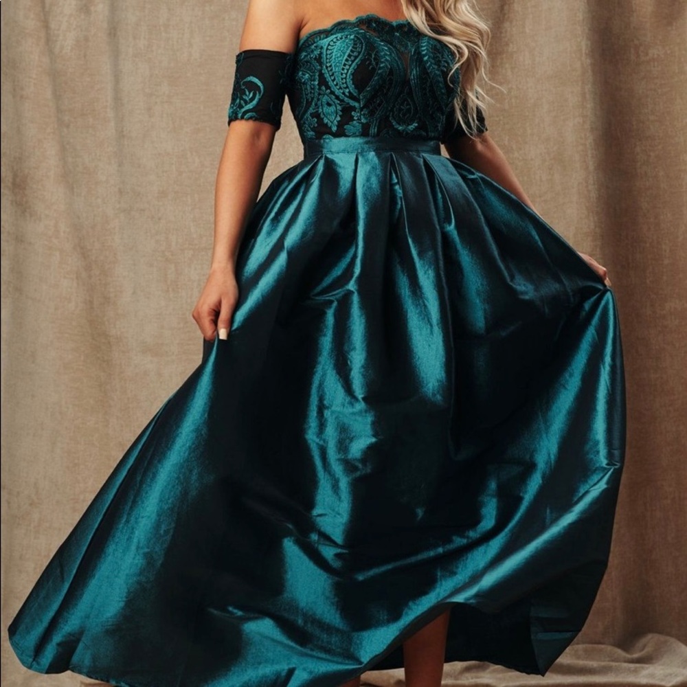 NWT Nanamacs Glenda Gown Black/Teal sz Large